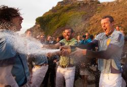 Polo-on-the-Beach Polo-players James-Harper-Celebrating
